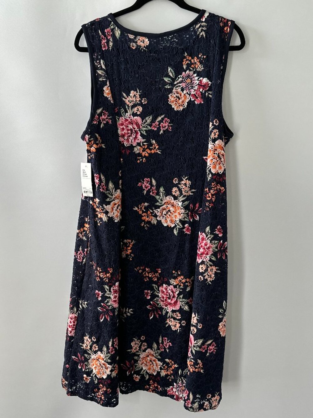 Apt. 9 Navy Floral Sleeveless Lined Midi Dress *NWT* - Picture 7 of 7